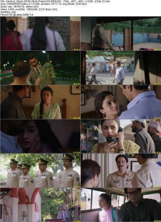 Raazi 2018 Hindi Proper HQ WEB-HD 720p AVC AAC 2.2GB ESub