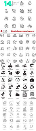 Vectors - Black Insurance Icons 4