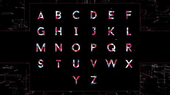 Modern Glitch Alphabet 70966 - After Effects Templates