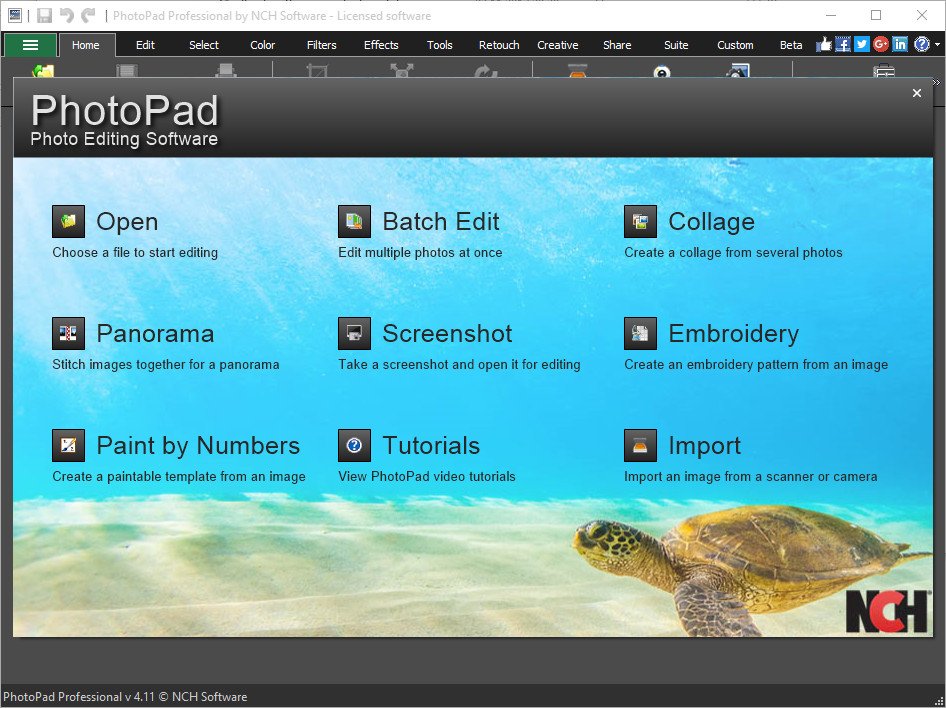 free instals NCH PhotoPad Image Editor 11.89