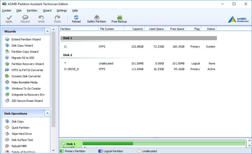 for iphone download AOMEI Partition Assistant Pro 10.1 free