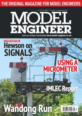 Model Engineer – 31 August / 13 September 2018