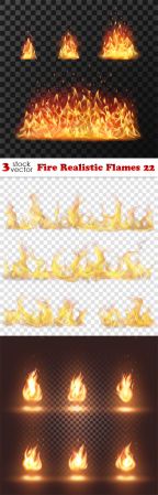 Vectors - Fire Realistic Flames 22