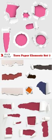 Vectors - Torn Paper Elements Set 7