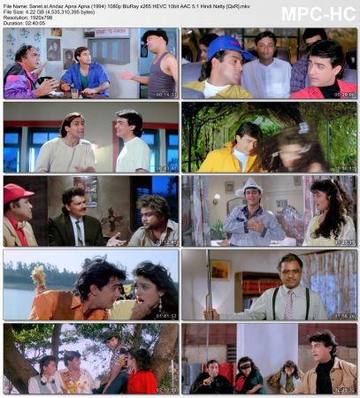 Andaz Apna Apna 1994 1080p BluRay x265 HEVC 10bit AAC 5.1 Hindi Natty QxR