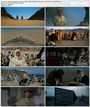 Lawrence Of Arabia 1962 1080p WEBRip x265 HEVC 10bit AAC 5.1 Joy UTR