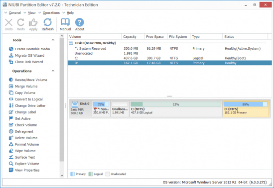 NIUBI Partition Editor Pro / Technician 9.7.0 download the new version for ios