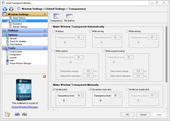 Actual Transparent Window 8.13 Multilingual