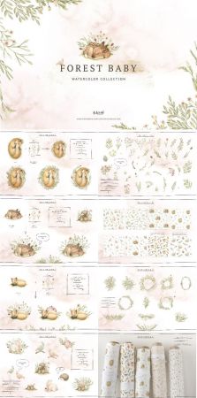 Watercolor Forest Baby - 2858958