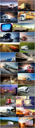 Truck road freight delivery container motor motor wheel road train 24 HQ Jpeg