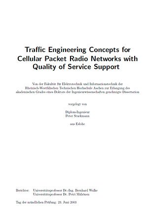 Traffic Engineering Concepts for Cellular Packet Radio Networks with Quality of Service Support