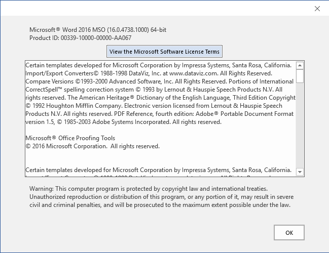 Microsoft Office Professional Plus 2016 (x86-x64) v16.0.4738.1000 September 2018