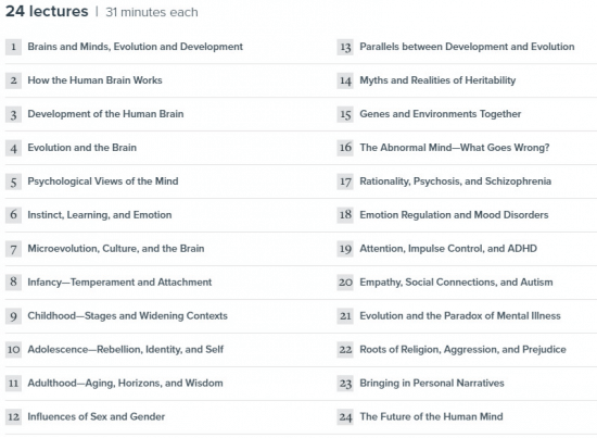 Origins of the Human Mind (The Great Courses)