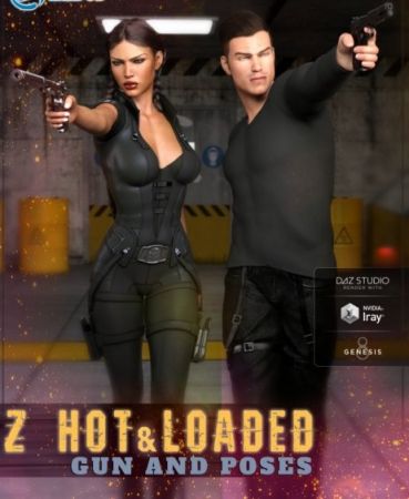 Z Hot and Loaded - Gun and Poses for Genesis 3 and 8