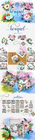 Four wonderful bouquet flowers PNG - 2891479