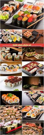 Sushi stock photo set