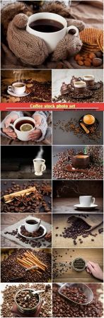 Coffee stock photo set