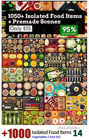 1000+ Isolated Food Items + Premade Scenes