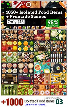 1000+ Isolated Food Items + Premade Scenes
