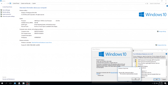 Windows 10 LTSB 2016 English 1607.14393.2485 (x64) Updated Septembre Preactivated 2018