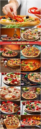 Pizza stock photo set