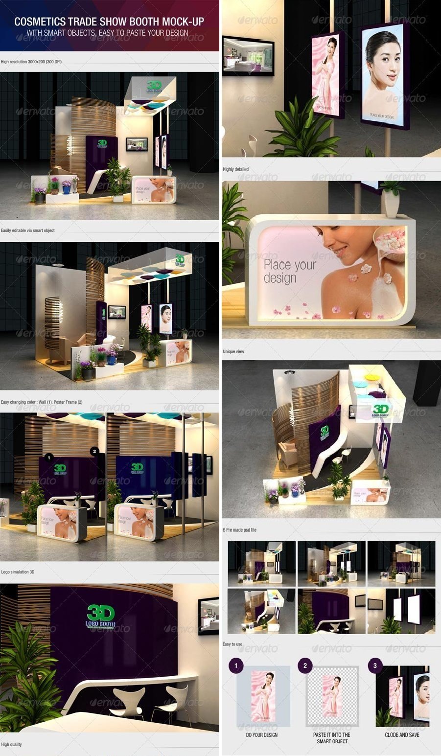 Download Download Cosmetics Exhibition Booth Mock-Up 6387882 ...
