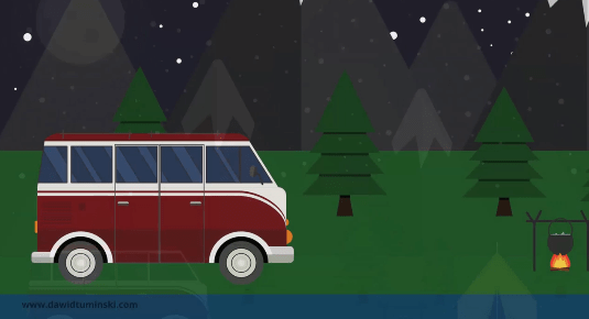 How To Create A Flat Design Night Camping in Affinity Designer