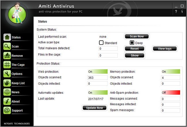 NETGATE Amiti Antivirus 2018 25.0.180 Multilingual