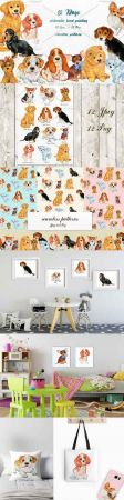 Dogs watercolor 1755328