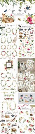 Vigorous Spring-Graphic Design Set - 2190079