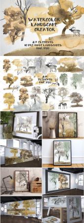 Watercolor landscape creator - 2348469