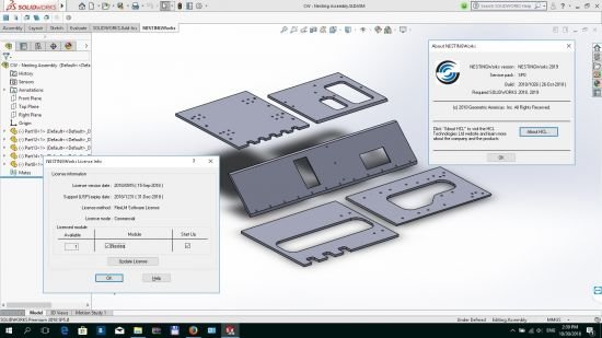  Geometric NestingWorks 2019 SP0.0 for SolidWorks 2018-2019 (x64)