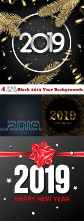 Vectors - Black 2019 Year Backgrounds