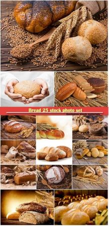 Bread 25 stock photo set