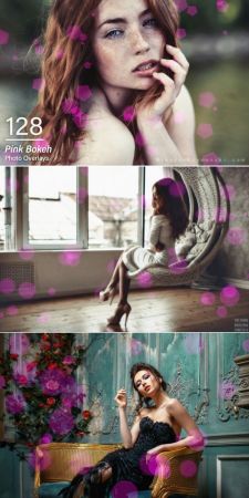 128 Pink Bokeh Photo Overlays 3479222