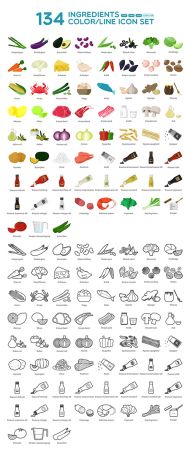 Ingredients Icon Set