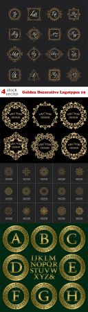 Vectors - Golden Decorative Logotypes 19 