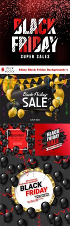 Vectors - Shiny Black Friday Backgrounds 7 
