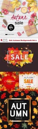 Vectors - Sale Autumn Backgrounds Set 9 