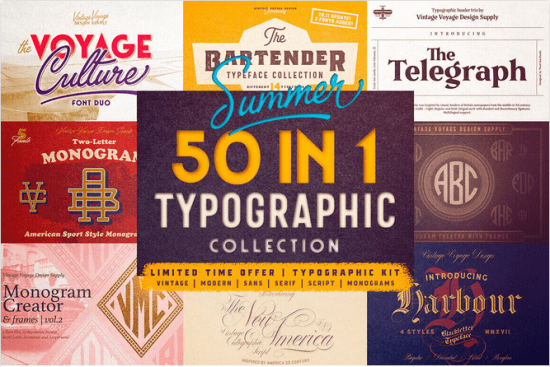 50 Fabulous Fonts from Vintage to Modern