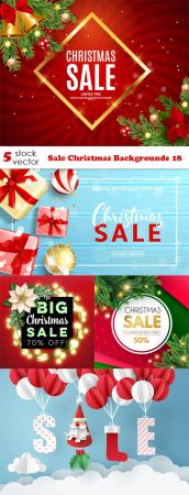 Vectors - Sale Christmas Backgrounds 18