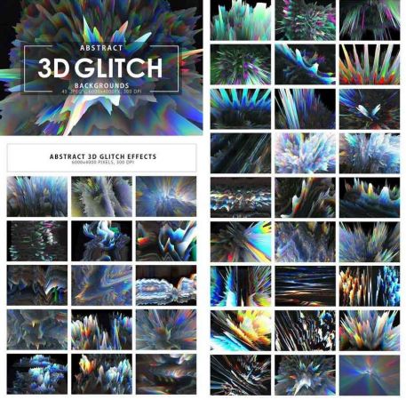 3D Glitch Backgrounds 2295353