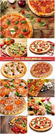 Pizza 25 stock photo set