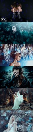 100 Blue Bokeh Overlays