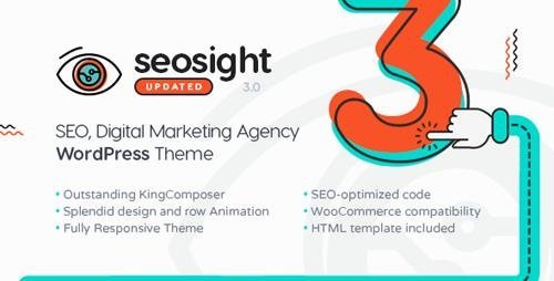 ThemeForest - Seosight v3.3 - SEO, Digital Marketing Agency WP Theme with Shop - 19245326