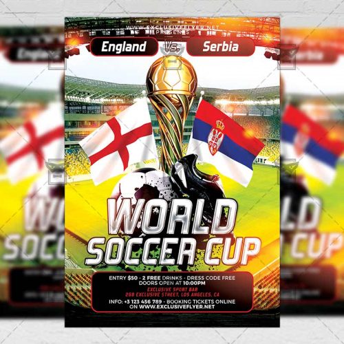Sport A5 Template - World Soccer Cup Flyer (2019)