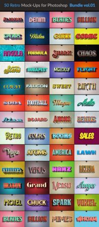 50 Retro Mock-Up Styles - Bundle vol 01 - 23046438 