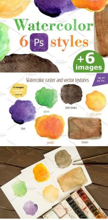Watercolor PC style for text, object 3210186 
