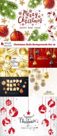 Vectors - Christmas Balls Backgrounds Set I(19) 