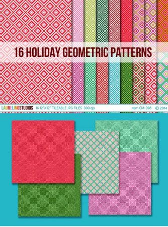 Tileable Holiday Geometric Patterns 104598